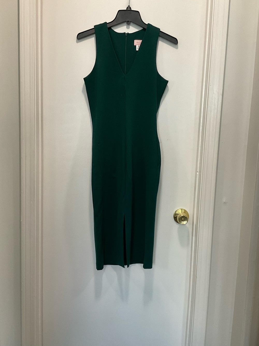 love...ady Deep Green Sleeveless V-Neck Midi Dress